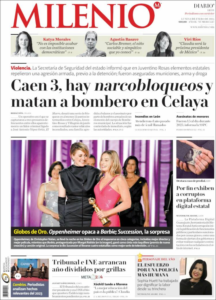 Portada de Milenio de León (México)