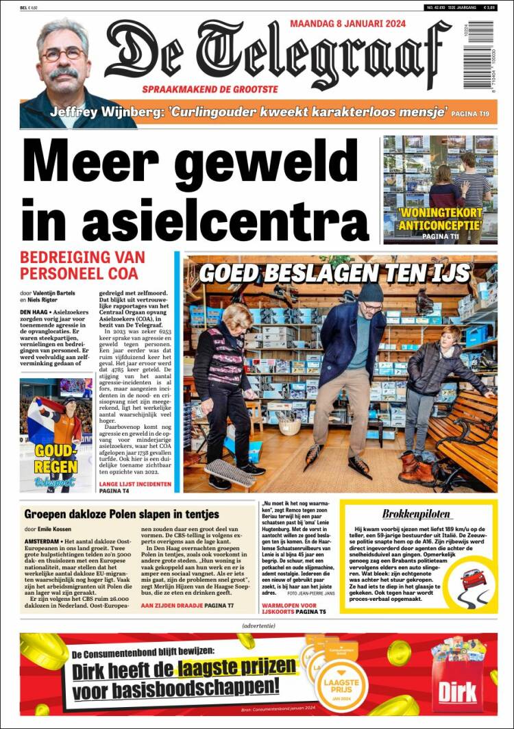 Portada de De Telegraaf (Pa&iacute;ses Bajos)