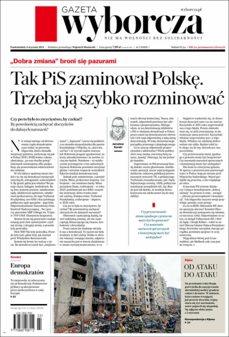 Portada de Gazeta Wyborcza (Polonia)