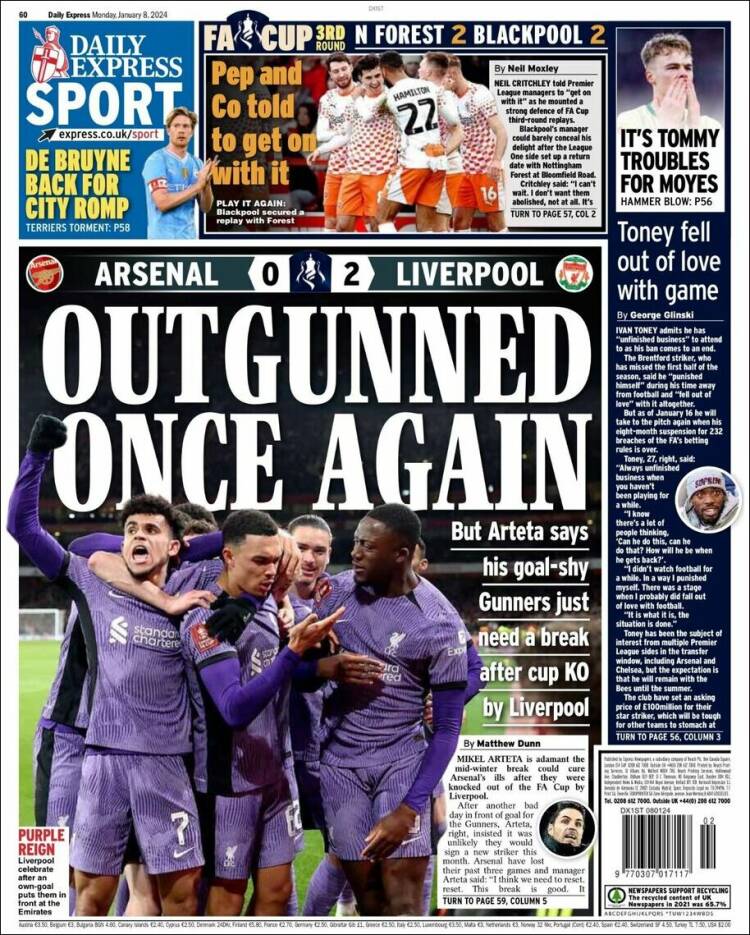 Portada de Express Sport (Reino Unido)