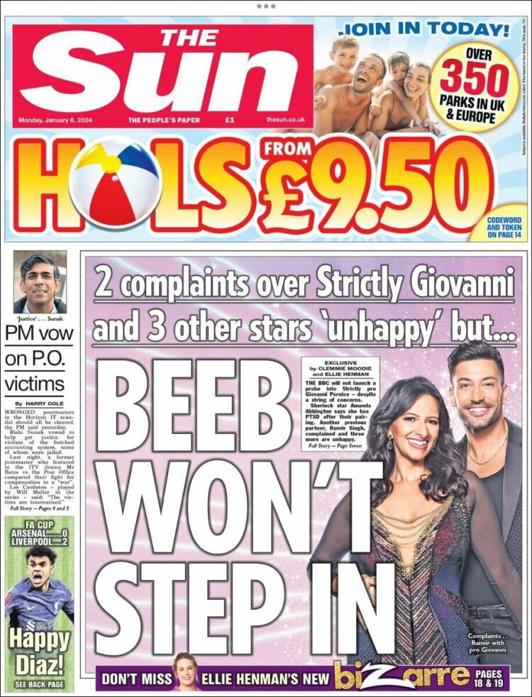 Portada de The Sun (Reino Unido)