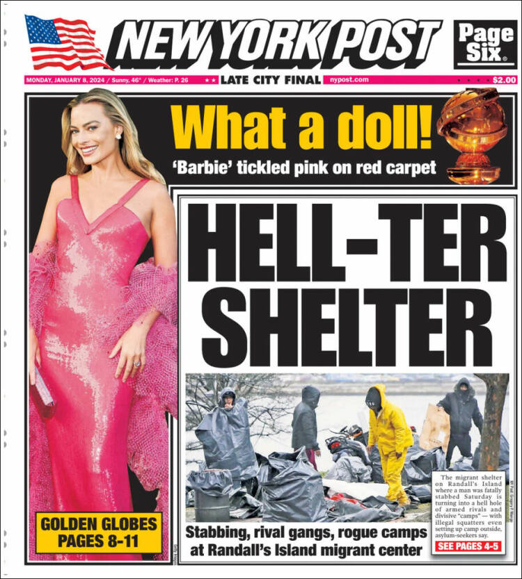 Portada de New York Post (USA)