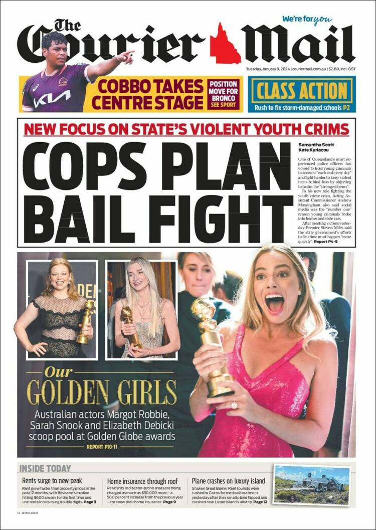 Portada de The Courier-Mail (Australia)
