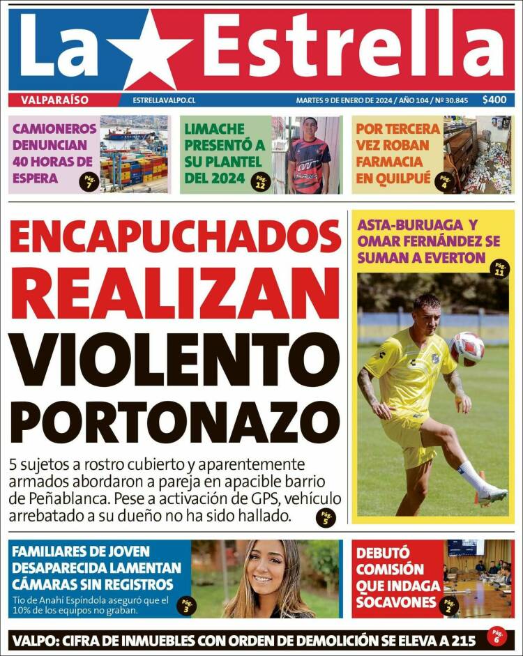 Portada de Estrella de Valparaiso (Chile)