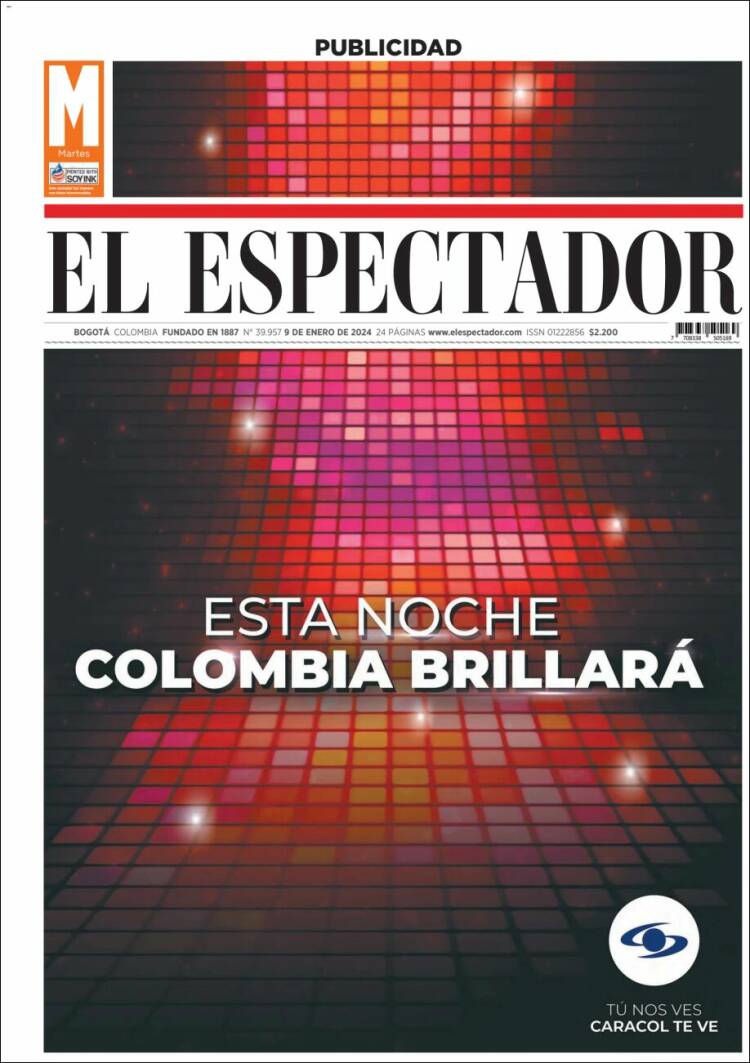 Portada de El Espectador (Colombia)