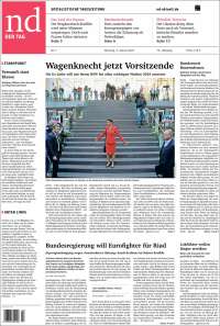 Portada de Neues Deutschland (Alemania)