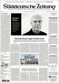 Portada de Sueddeutsche (Alemania)