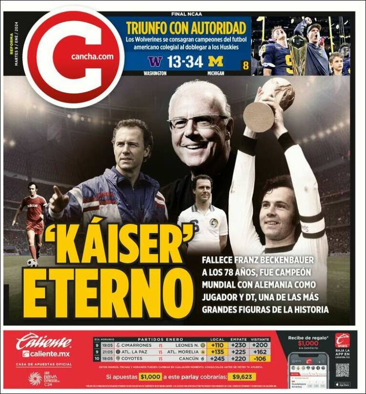 Portada de Cancha (México)
