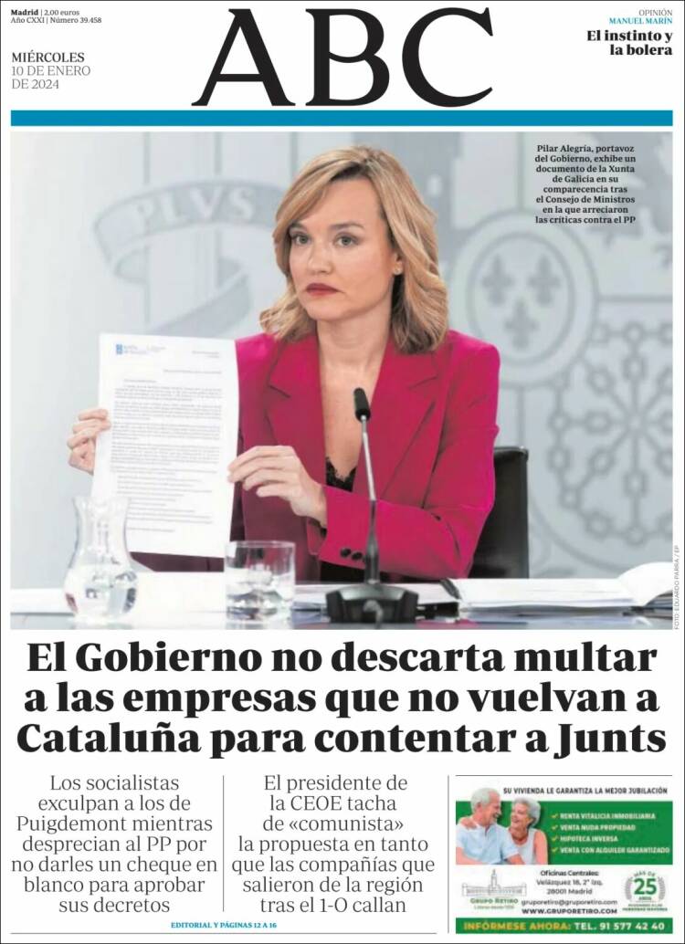 Portada de ABC (España)