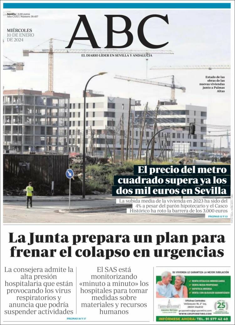 Portada de ABC - Sevilla (España)