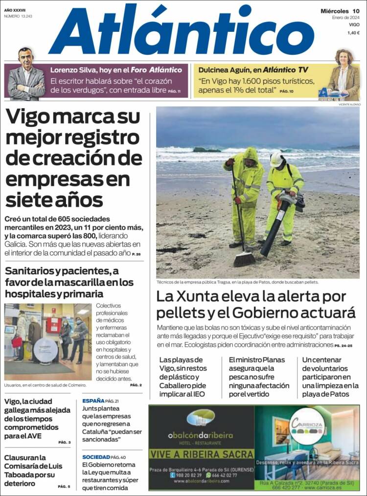 Portada de Atlántico Diario (España)