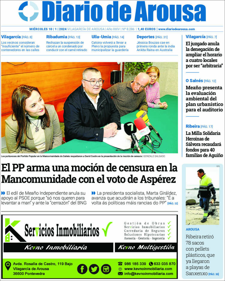 Portada de Diario de Arousa (España)