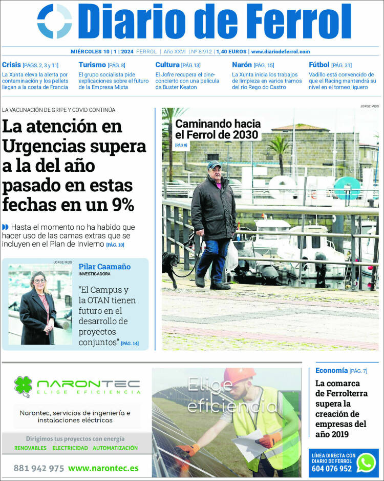 Portada de Diario de Ferrol (España)