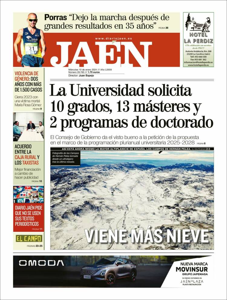 Portada de Diario Jaén (España)