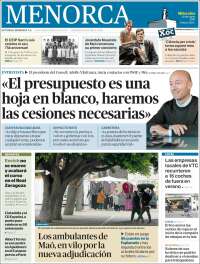 Portada de Menorca - Diario Insular (España)