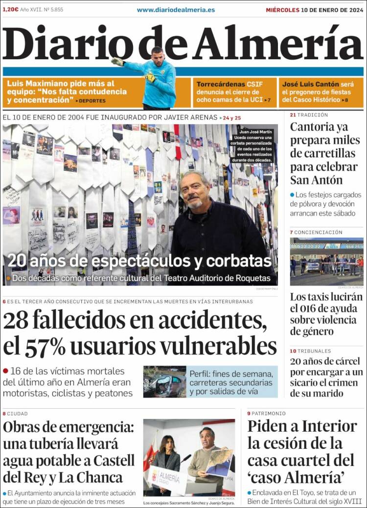 Portada de Diario de Almería (España)