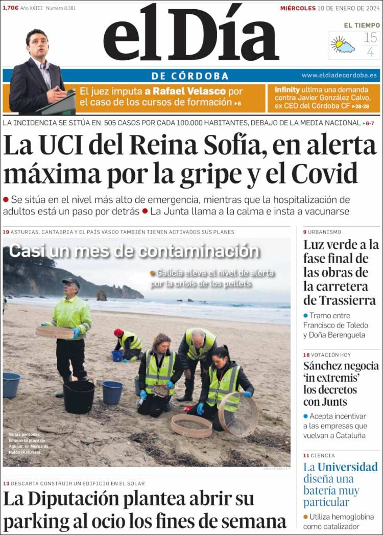 Portada de El Día de Córdoba (España)