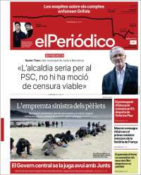 Portada de El Periódico de Catalunya (España)