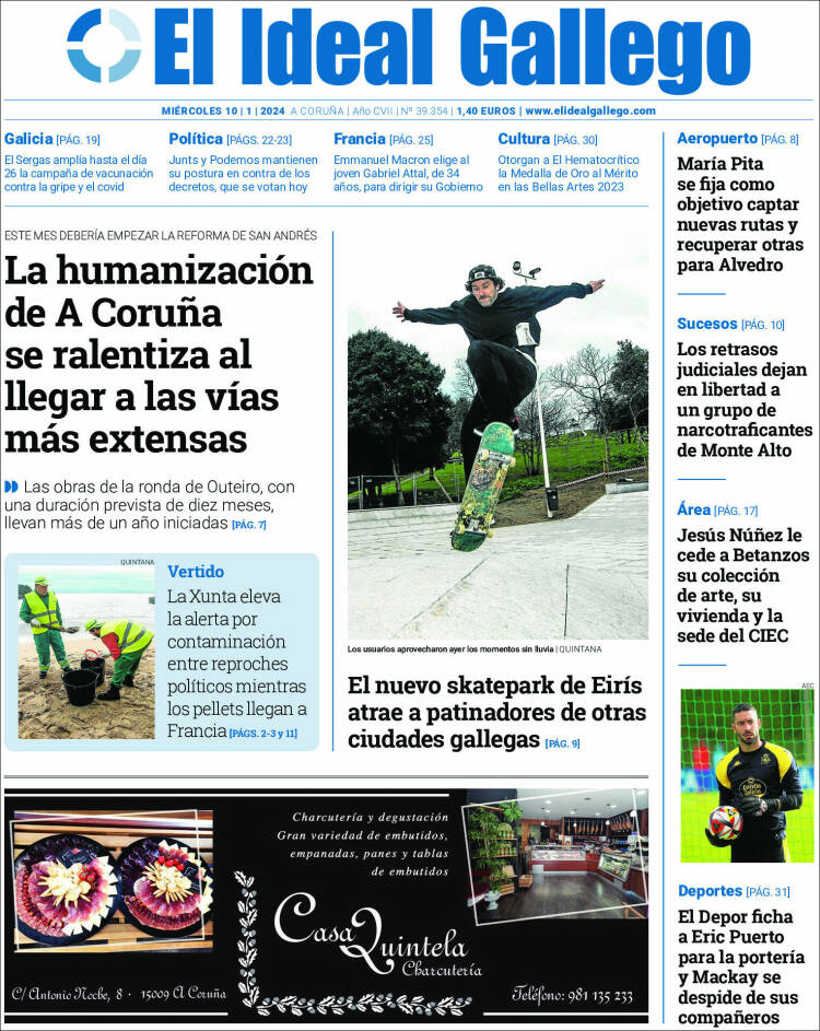 Portada de El Ideal Gallego (España)