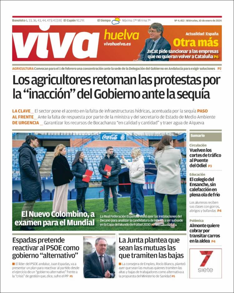 Portada de Viva Huelva (España)