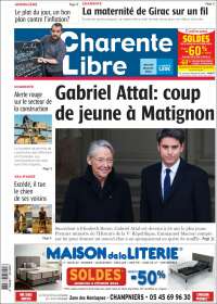 Portada de Charente Libre (Francia)