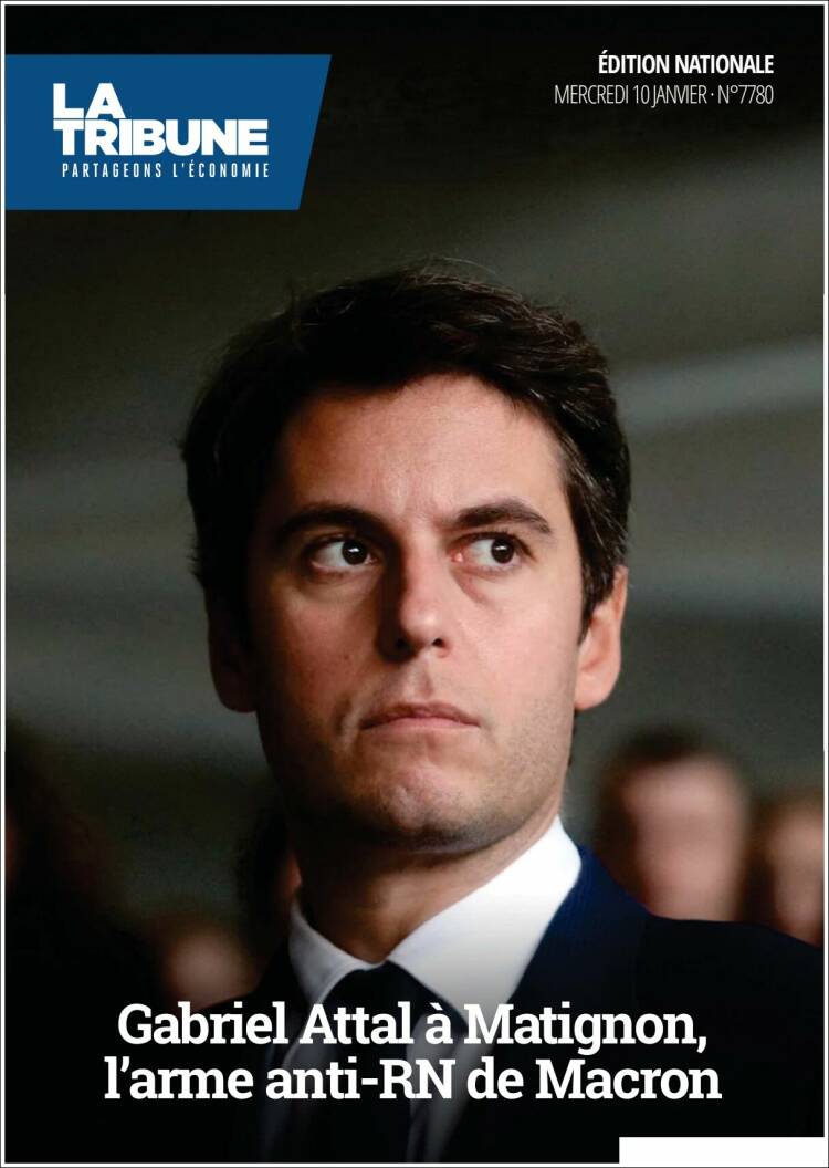 Portada de La Tribune (Francia)