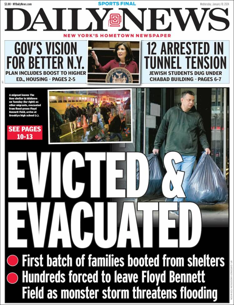 Portada de Daily News - New York (USA)