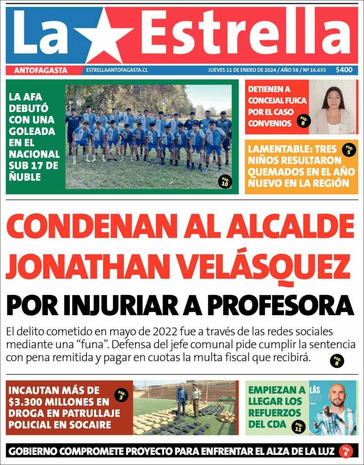 Portada de La Estrella del Norte (Chile)