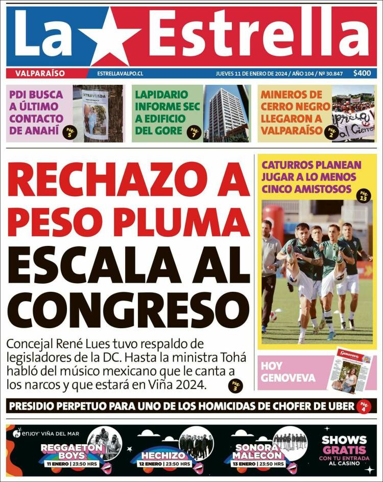 Portada de Estrella de Valparaiso (Chile)