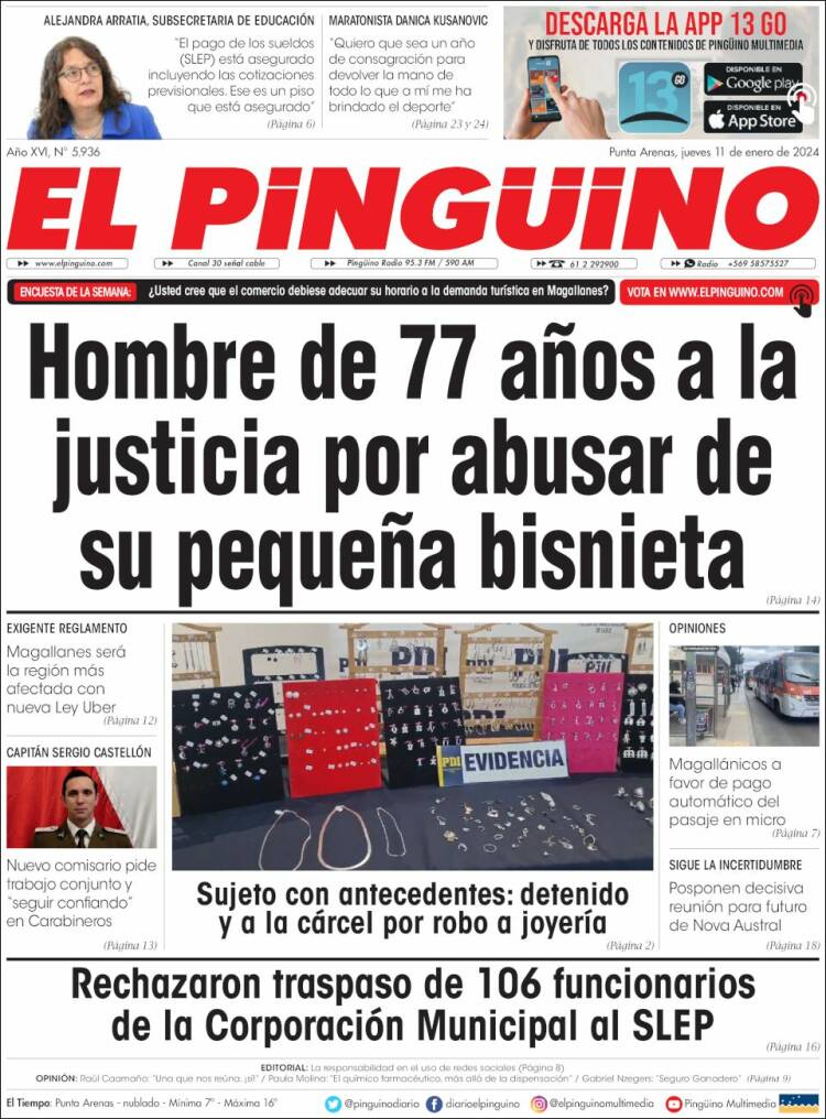 Portada de El Pingüino (Chile)