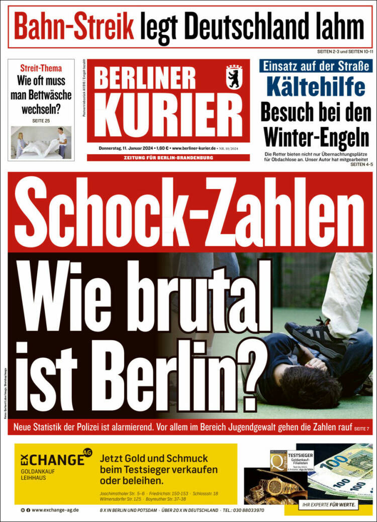 Portada de Berliner Kurier - Startseite BK (Alemania)