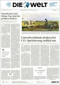 Portada de Die Welt (Alemania)