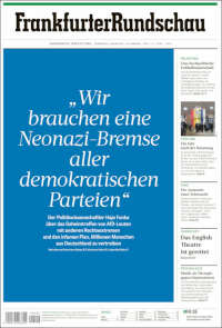 Portada de Frankfurter Rundschau (Alemania)