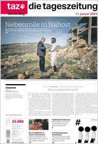 Portada de Die Tageszeitung (Alemania)