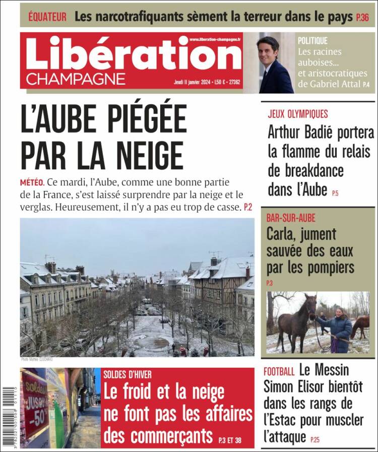 Portada de Libération Champagne (Francia)