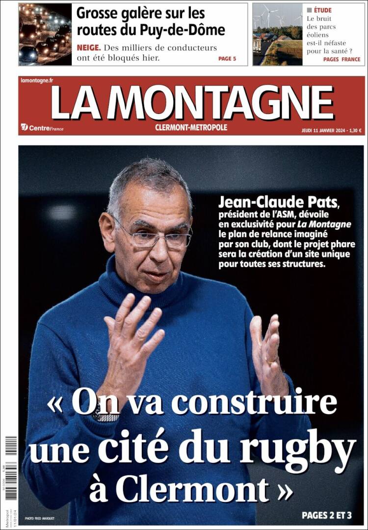 Portada de La Montagne (Francia)
