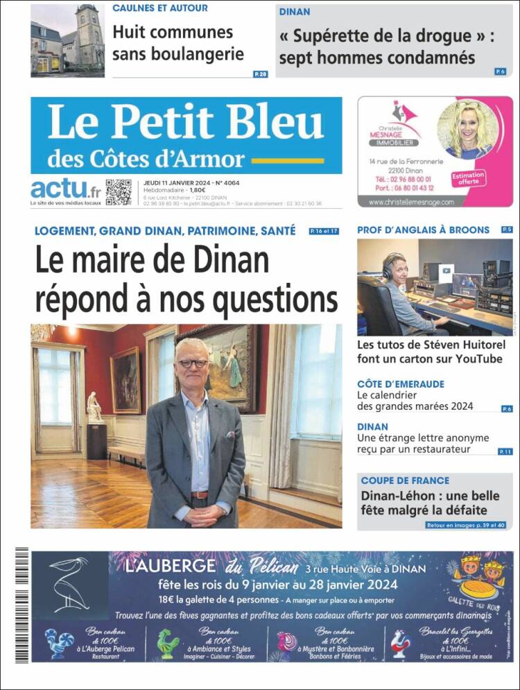 Portada de Le Petit Bleu (Francia)