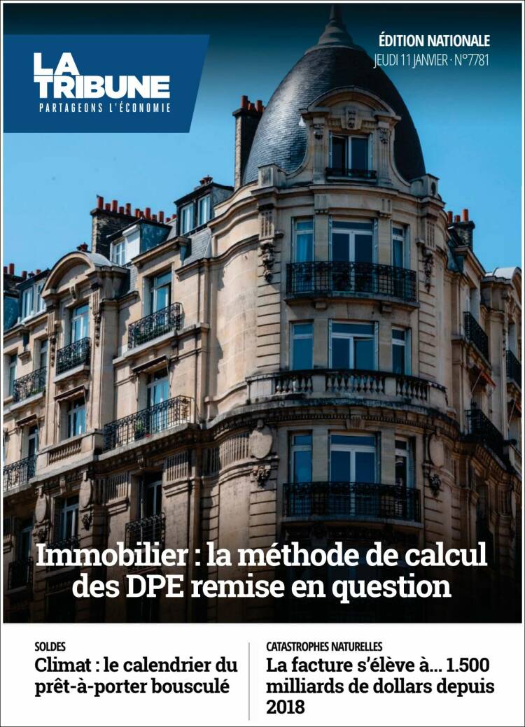 Portada de La Tribune (Francia)