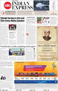 Portada de New Indian Express (India)