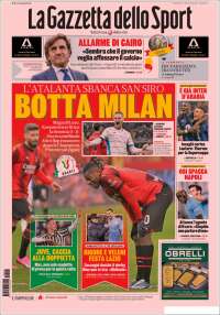 Portada de La Gazzetta dello Sport (Italia)