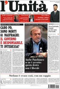 Portada de l'Unità (Italia)