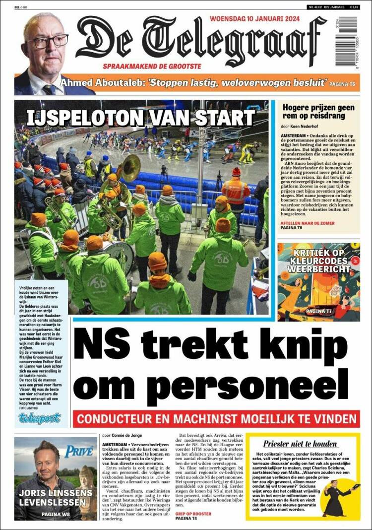 Portada de De Telegraaf (Pa&iacute;ses Bajos)