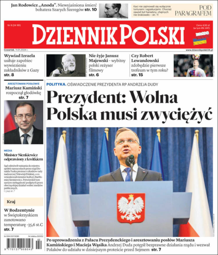 Portada de Dziennik (Polonia)
