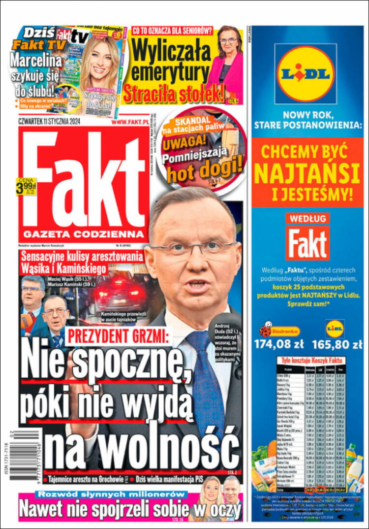 Portada de Fakt (Polonia)
