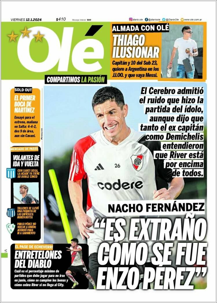 Portada de Olé (Argentina)