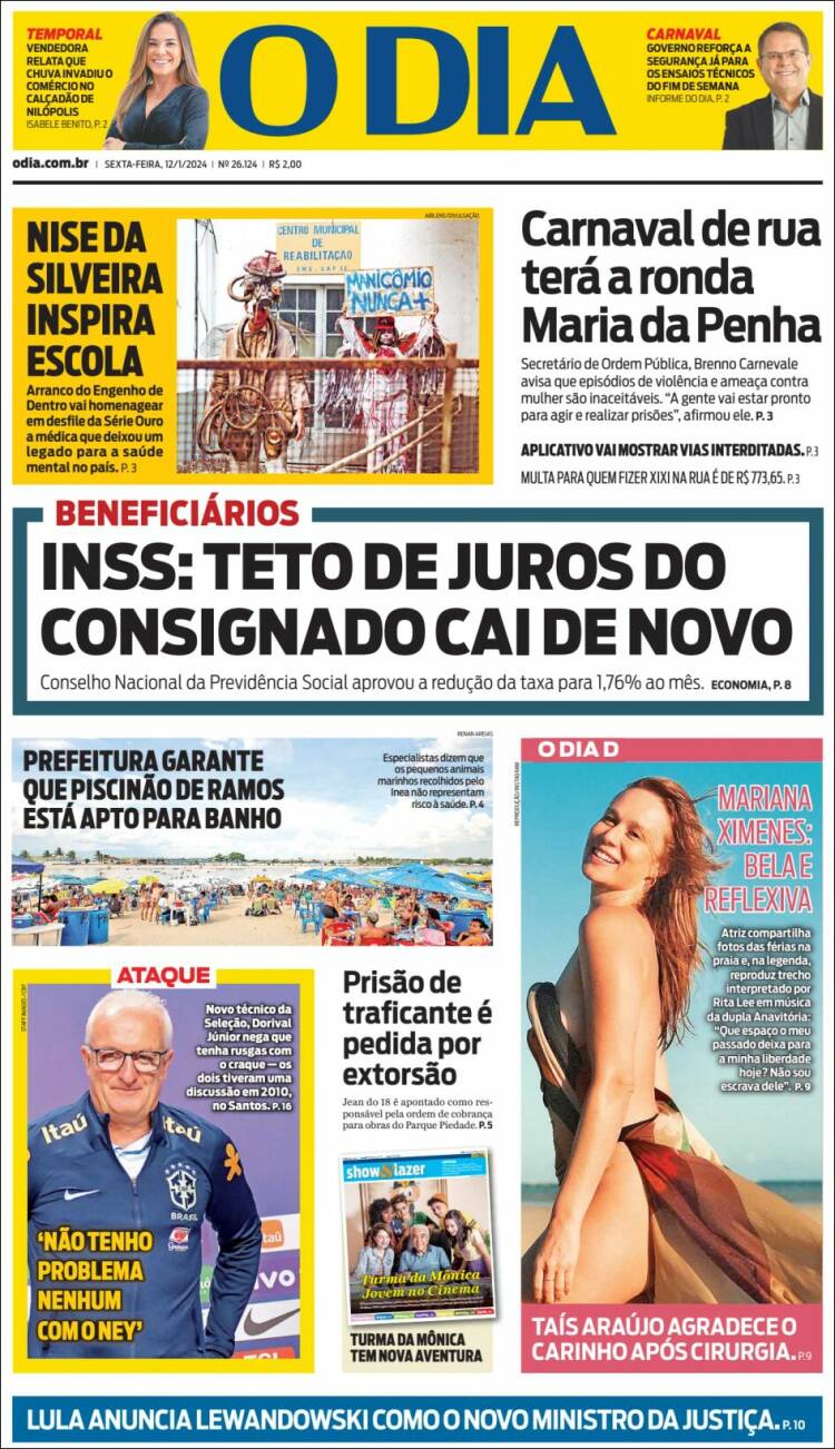 Portada de O Dia (Brasil)