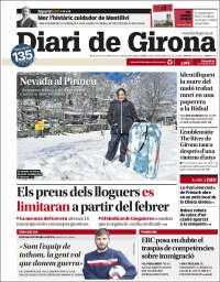 Portada de Diari de Girona (España)