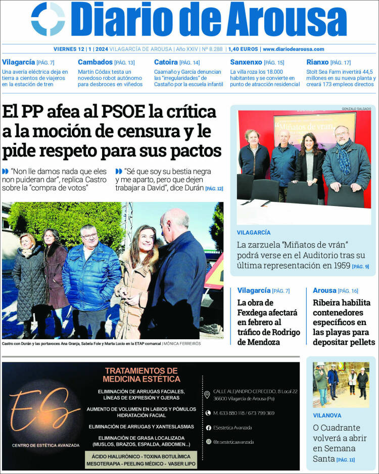 Portada de Diario de Arousa (España)