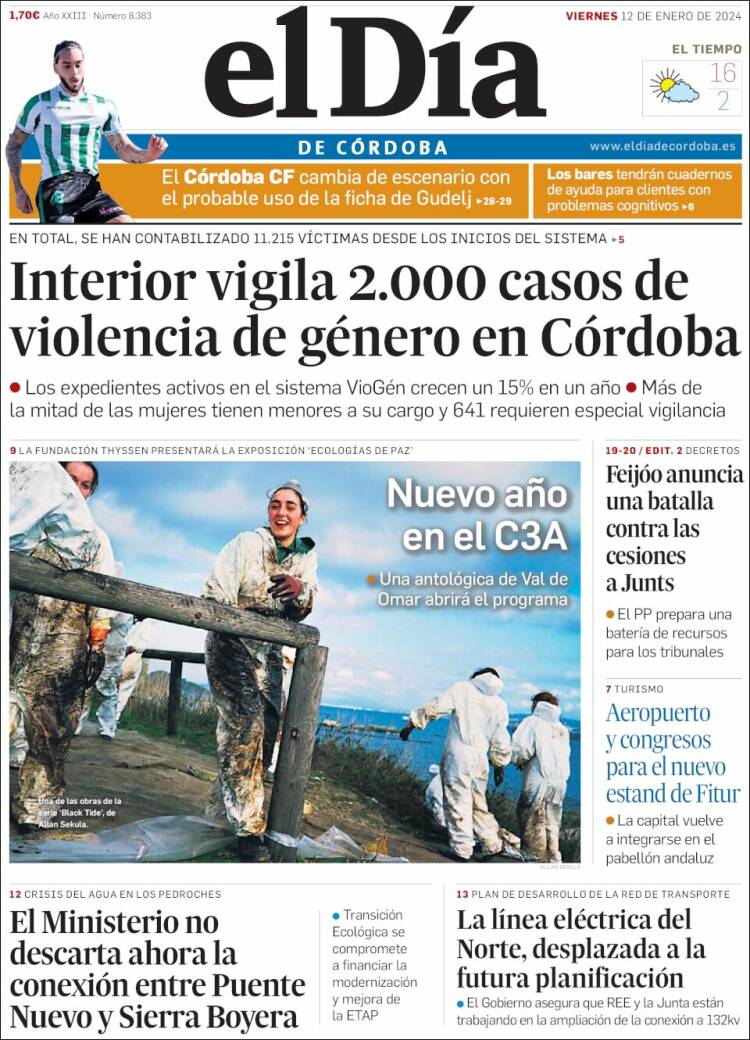Portada de El Día de Córdoba (España)
