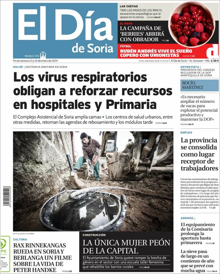 Portada de El Día de Soria (España)